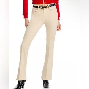 MOTHER Cream Flare Jeans